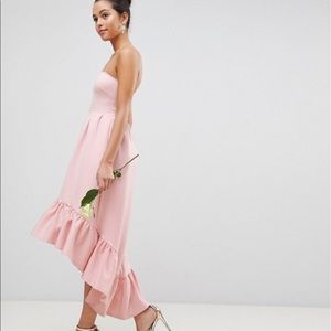 Club L Bandeau Drop Hem Frill Maxi Dress size 10